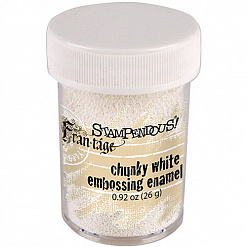 Пудра для эмбоссинга "Chunky white", крупные частицы (Stampendous)