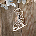 Чипборд "Конек ажурный на веревочке", 3,6х5,5 см (LeoMammy)