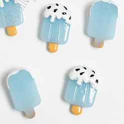Акриловое украшение "Мороженое на палочке голубое. Посыпка", 1,2х2,2 см, 1 шт