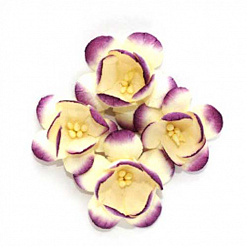 Набор цветов "Сакура, бело-фиолетовые", 4 шт (ScrapBerry's)