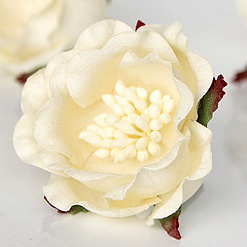 Цветок полиантовой розы "Молочный", 1 шт (Craft)