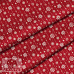 Отрез ткани 79х50 см "Снежинки на красном" (Cotton)