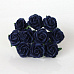 Букет крупных роз "Темно-синий", 2 см, 10 шт (Craft)