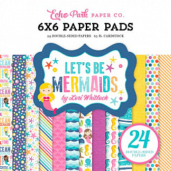 Набор бумаги 15х15 см "Let's be mermaids", 24 листа (Echo Park)