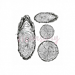 Штамп "Деревянные спилы", 3,4х8,2 см (Memstory)
