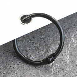 Кольцо для альбома "Черное", диаметр 3,8 см