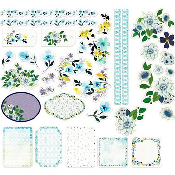 Набор вырубок из бумаги "Le Petit Jardin", 36 шт (Couture Creations)