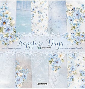 Набор бумаги 30х30 см "Sapphire Days", 5 листов (ScrapAndMe)