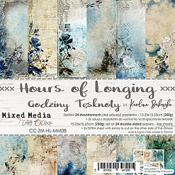 Набор бумаги 15х15 см "Hours of longing", 24 листа (CraftO'clock)