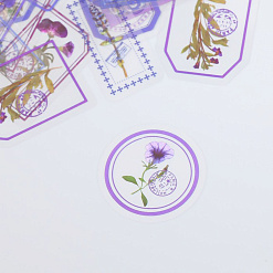 Набор наклеек "Теги. Фиолетовые цветы", 30 шт