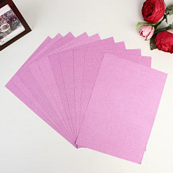 Набор бумаги на клеевой основе А4 "Блеск. Светло-розовый", 10 листов (АртУзор)