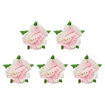 Набор цветов "Гвоздики, бело-розовые", 5 шт  (ScrapBerry's)