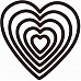 Набор форм-трафаретов для вырубки "Сердечки" (ScrapBerry's)