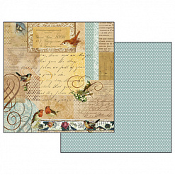 Бумага "Письма и маленькие птицы" (Stamperia)