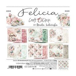 Набор бумаги 15х15 см "Felicia", 24 листа (CraftO'clock)