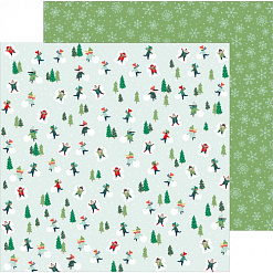 Набор бумаги 15х15 см с фольгированием "Merry Little Christmas", 36 листов (American Crafts)