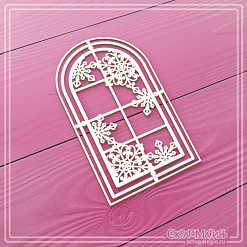 Чипборд "Морозное окно. Малое", 5,2х9 см (СкрапМагия)