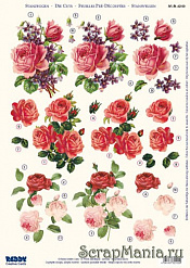 Аппликация бумажная вырубная "Розы", А4 (Reddy)