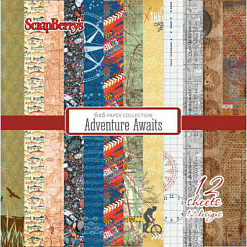 Набор бумаги 15х15 см "Adventure Awaits. Мужские хобби", 12 листов (ScrapBerry's)