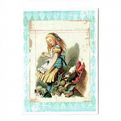 Тканевая карточка "Алиса. В голубой рамке" (SV)
