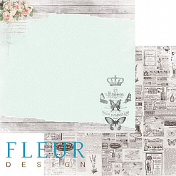 Набор бумаги 15х15 см "Цветы прованса", 24 листа (Fleur-design)