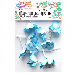 Набор бумажных цветов "Голубые тычинки"