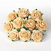 Букет крупных роз "Светло-персиковые", 2 см, 10 шт (Craft)