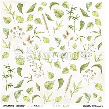Бумага 30х30 "Sunflowers. Leaves 7" (ScrapAndMe)