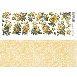 Лист с картинками 10х30 см "Затерянная среди роз. Цветы" (ScrapMania)