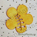 Деревянная фигурка "Цветок" светло-желтая с выточенным рисунком (Rayher)