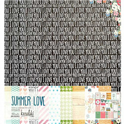 Набор бумаги 30х30 см "Summer love", 12 листов (Каралики)