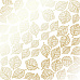 Бумага с фольгированием "Golden Delicate Leaves White" (Фабрика Декору)
