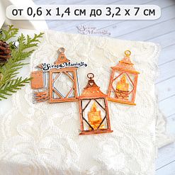Нож "Добрый праздник. Фонарь со свечой", 3,2х7 см (ScrapMania)