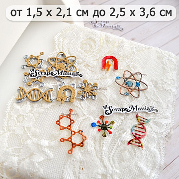 Нож "Школьная жизнь. Физика", 2,5х3,6 см (ScrapMania)