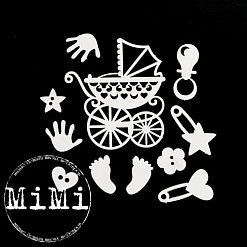 Набор украшений из чипборда "Малыш. Забота" (MiMi Design)
