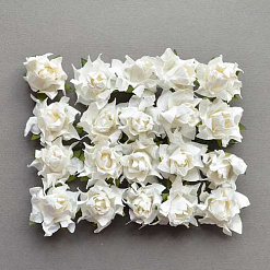Набор бумажных роз с открытым бутоном "Паганини. Белый лебедь", 20 шт (Mr.Painter)