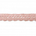Лента кружевная хлопковая "Пепельно-розовая", ширина 1,4 см, длина 1 м (Рукоделие)