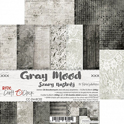 Набор бумаги 15х15 см "Gray mood", 24 листа (CraftO'clock)