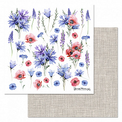 Набор бумаги 20х20 см для вырезания и вдохновения "Нежные цветы", 6 листов (ScrapMania)