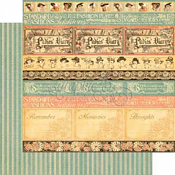Набор бумаги 30х30 см "Ladies diary. Дневник леди", 24 листа (Graphic 45)