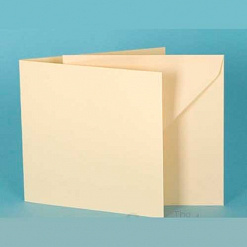 Набор заготовок для открыток 13,5х13,5 см "Квадратные кремовые" с конвертами (DoCrafts)