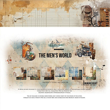 Набор бумаги 20х20 см "The Men's World", 12 листов (Alchemy of Art)