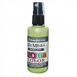 Спрей жемчужный "Aquacolor Spray", светло-зеленый, 60 мл (Stamperia)