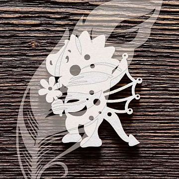 Украшение из чипборда "Дракоша с цветочком" (ArtLines)
