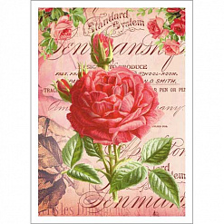 Тканевая карточка мини "L'amour. Роза любви" (ScrapMania)
