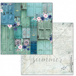Бумага "Blue outside. Blooming doors" (Summer Studio)