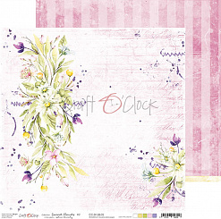 Бумага 30х30 см "Summer flowers 02" (CraftO'clock)