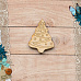 Деревянное украшение "Имбирное Рождество. Елочка с гирляндой" (ScrapMania)