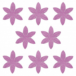 Набор цветов с глиттером "Ромашка фиолетовая"