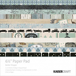 Набор бумаги 16,5х16,5 см "Barber shoppe", 40 листов (Kaiser)